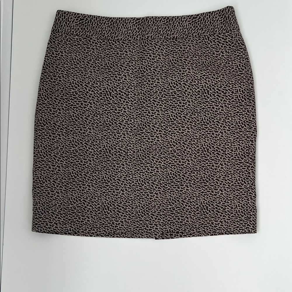 LOFT Brown and Tan Textured Pencil Skirt